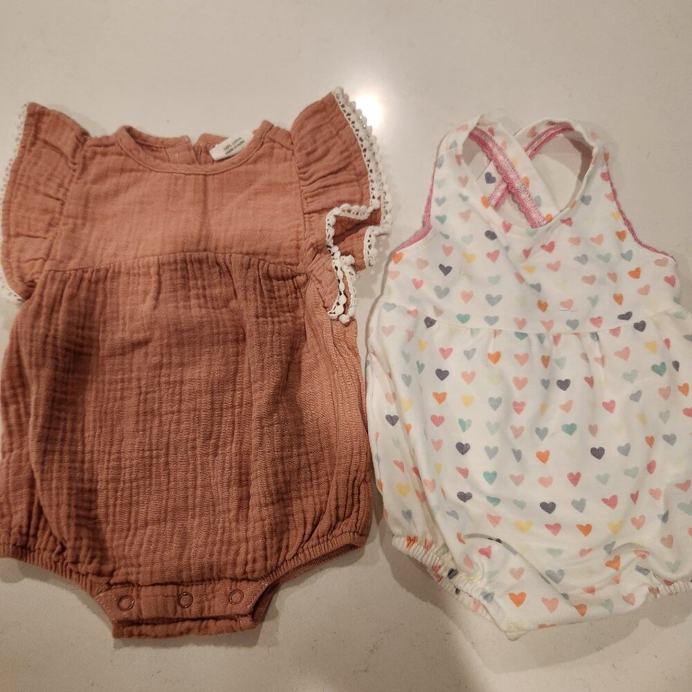 2 Rompers Bundle.  Size 3-6 months